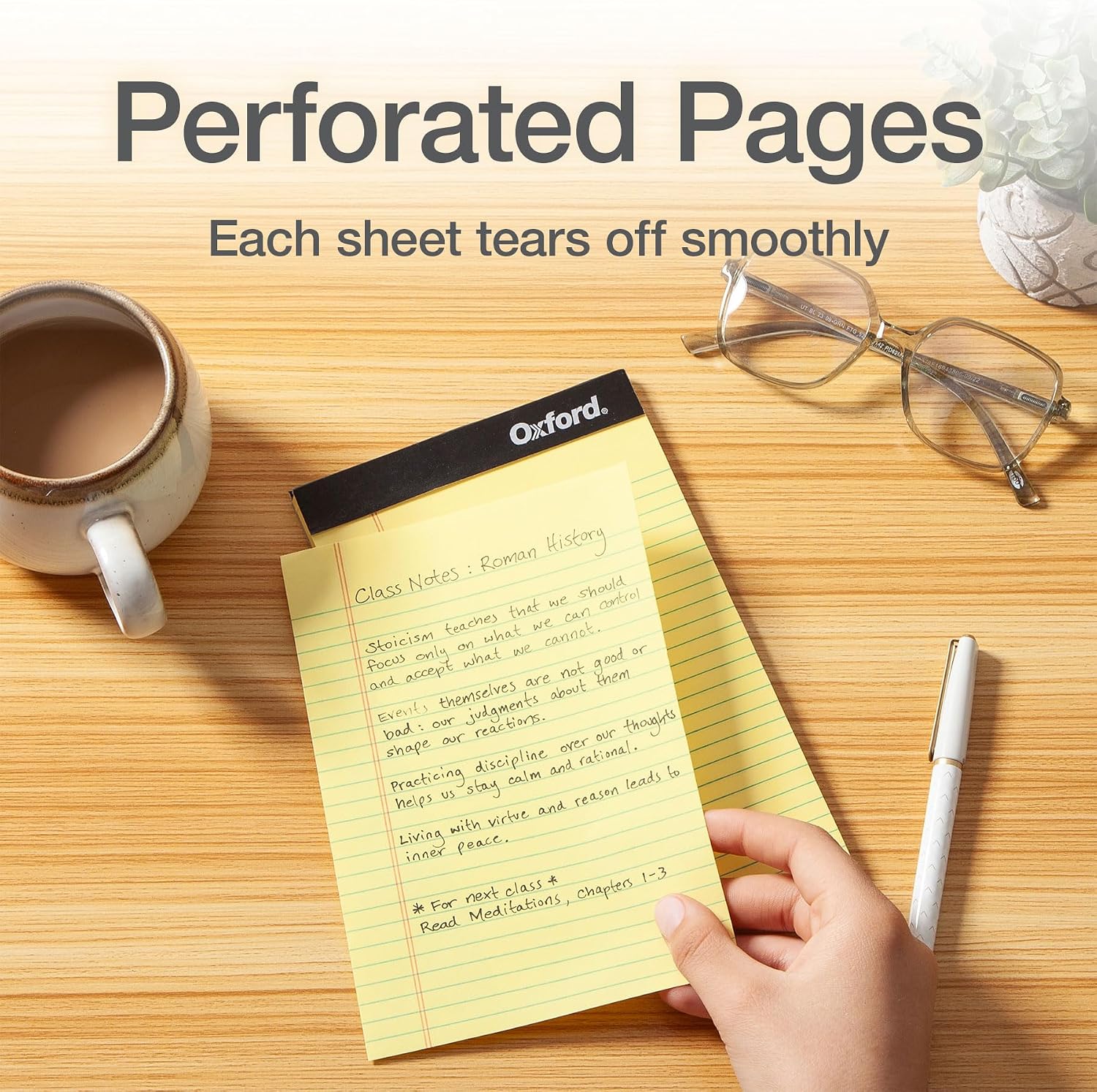 Oxford Premium Jr. Legal Pads, 5 x 8 Inch, 50 Sheets (Pack of 6) - view 6
